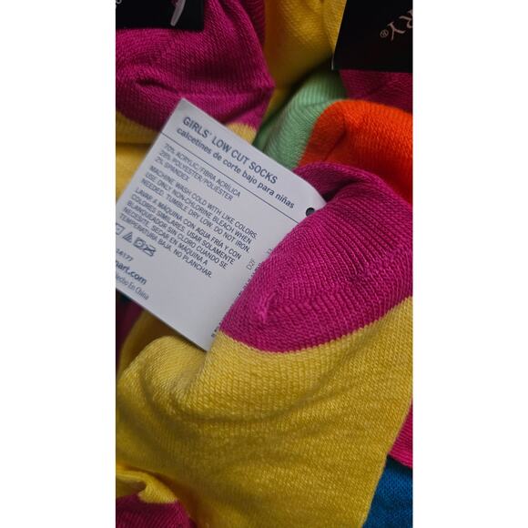 Faded Glory 4 sets of multi-colored girls sock size 4-5 - Picture 4 of 11